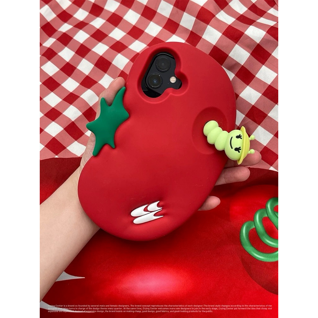 CryingCenter เคสโทรศัพท์ป้องกันการกระแทก Tomato Killer Case