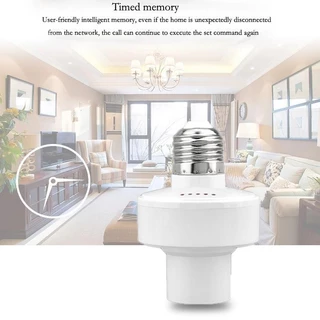 Tuya WiFi สมาร์ทซ็อกเก็ต E27 อะแดปเตอร์หลอดไฟ LED ผู้ถือ E27การควบคุมด้วยเสียง（สมาร์ทซ็อกเก็ตหลอดไฟ）