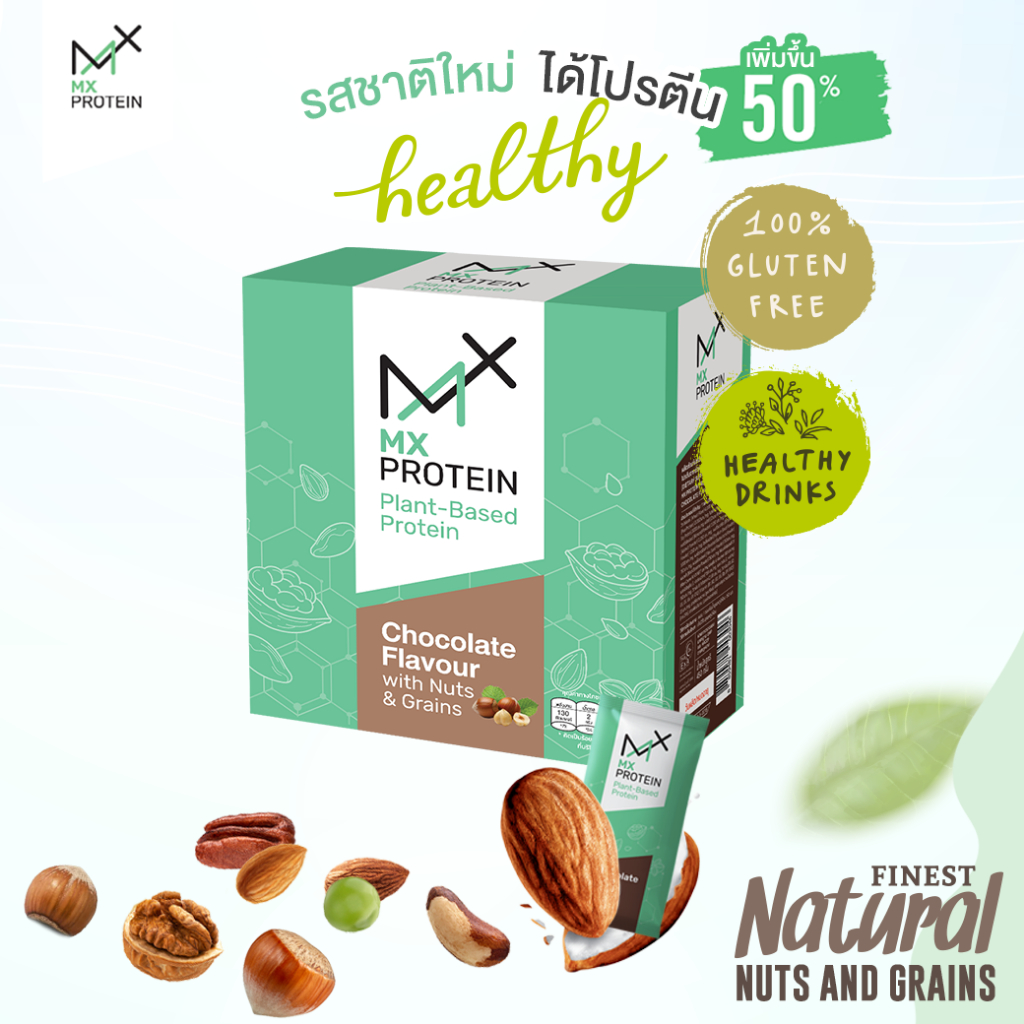 MX Protein เอ็มเอ็กซ์ มัลติ-แพลนท์ โปรตีน สมูท รสช็อกโกแลต