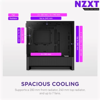 CASE NZXT H3 FLOW [2025] BLACK : CC-H31FB-01