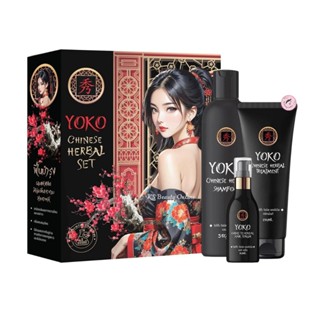 โยโก๊ะ ชุดแชมพูยาจีน (1เซต มี 3ชิ้น) YOKO Chinese Herbal Set
