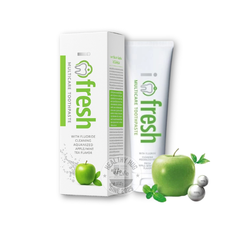ยาสีฟัน iFresh ยาสีฟันผสมฟลูออไรด์ สูตร อะควาไนซ์ ไอออน (Aquanized ion) ขนาด 120 กรัม