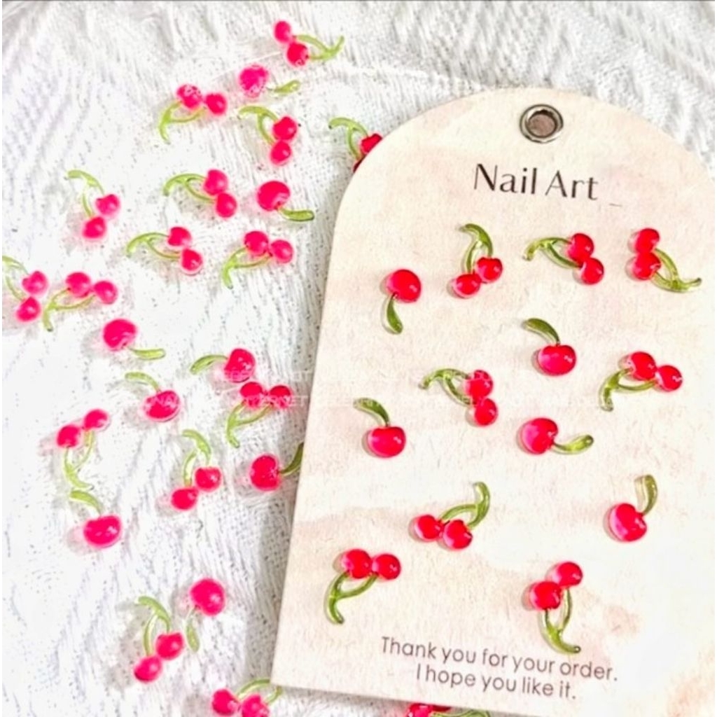 20ชิ้น เชอร์รี่คละลาย เชอร์รี่ อะไหล่เล็บ cherry