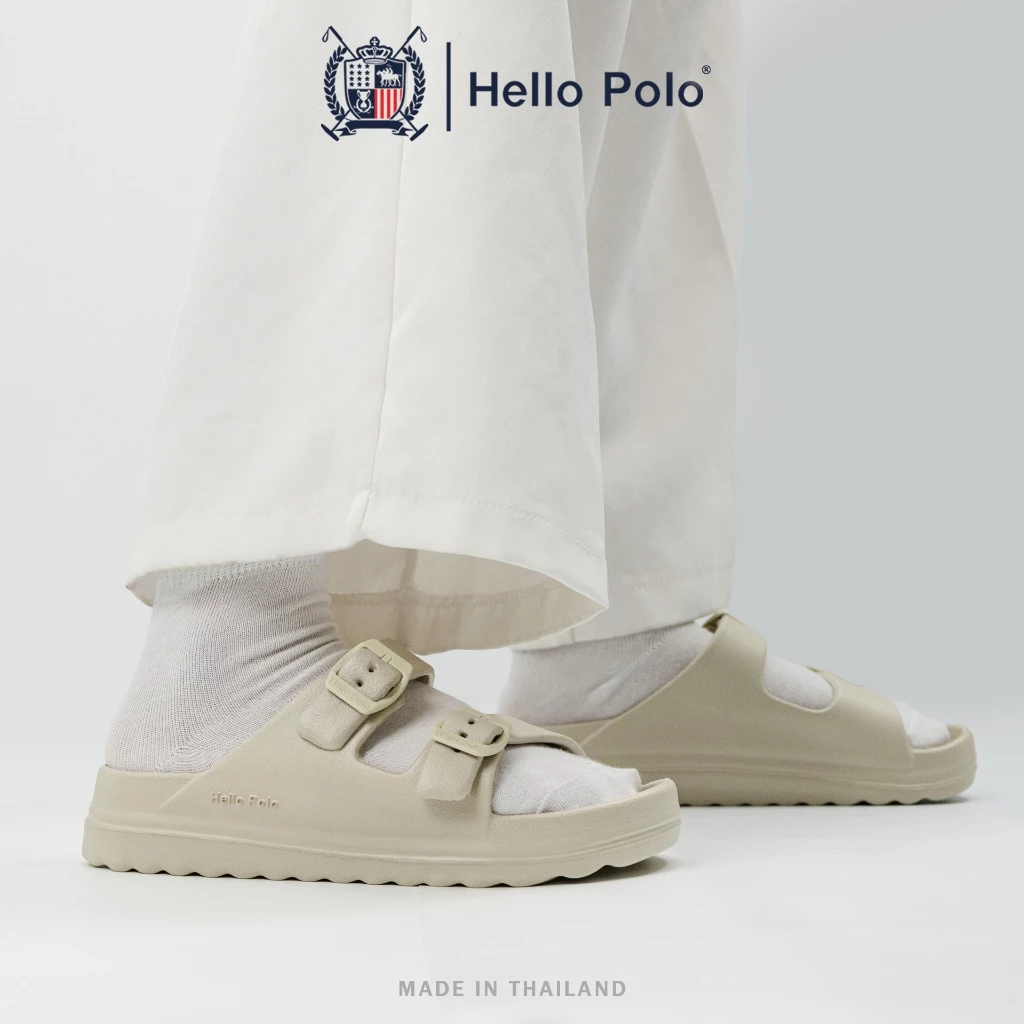 Hello Polo รองเท้าแตะ รองเท้าแบบสวม แฟชั่น ทรงมินิมอล พื้นนุ่ม วัสดุ EVA น้ำหนักเบา กันลื่น HP8051