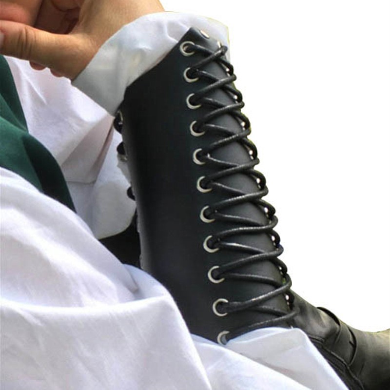 ✨พร้อมส่งด่วน ✨ปลอกแขนหนัง ปลอกแขนคอสเพย์ ข้อมือแฟชั่น สายรัดข้อมือหนัง อุปกรณ์คอสเพย์ พร็อพถ่ายภาพ - รูปที่ 5