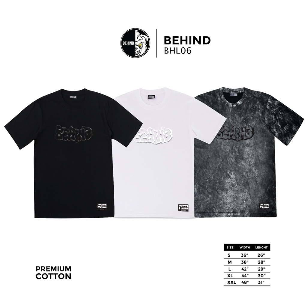BEHIND เสื้อยืด “ 666 “ แขนสั้น แขนยาว แนวสตรีท Oversize เสื้อยืดชาย หญิง