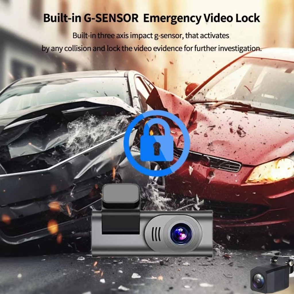 D28 4K dash cam กล้องติดรถยนต์  กล้องหน้า4K กล้องหลัง2K มุมกว้าง 170°การเชื่อมต่อ APP WiFi  โหมดกลางคืน Car camear thumbnail 8