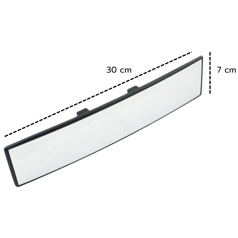 กระจกมองหลังรถยนต์ เลนส์สะท้อนแสง ขนาด 7x30 cm ทรงโค้ง กระจกส่องหลัง 300MM กระจกมองหลังตัดแสงออโต้ ติดตั้งเองสะดวก - รูปที่ 3