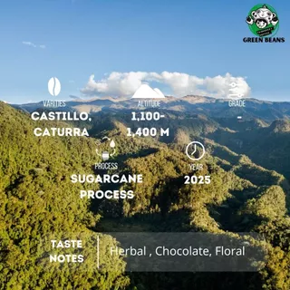 สารกาแฟ Colombia Decaffeinated Sugarcane Process 1000g 2025