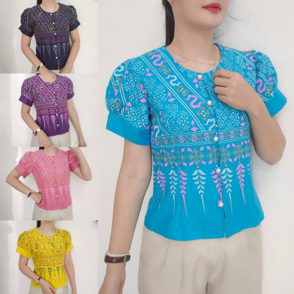 เสื้อผ้าฝ้าย ทรงคอกลม ลายขอเจ้าฟ้า – โปรปัง