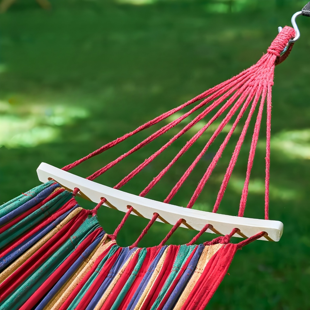 เปลญวน เปลญวนผู้ใหญ่ เปลญวนผ้าใบแบบพกพา เปลเดินป่า【แถมฟรีกระเป๋าและเชือก】185X80CM/185X100CM/200X100CM - รูปที่ 2