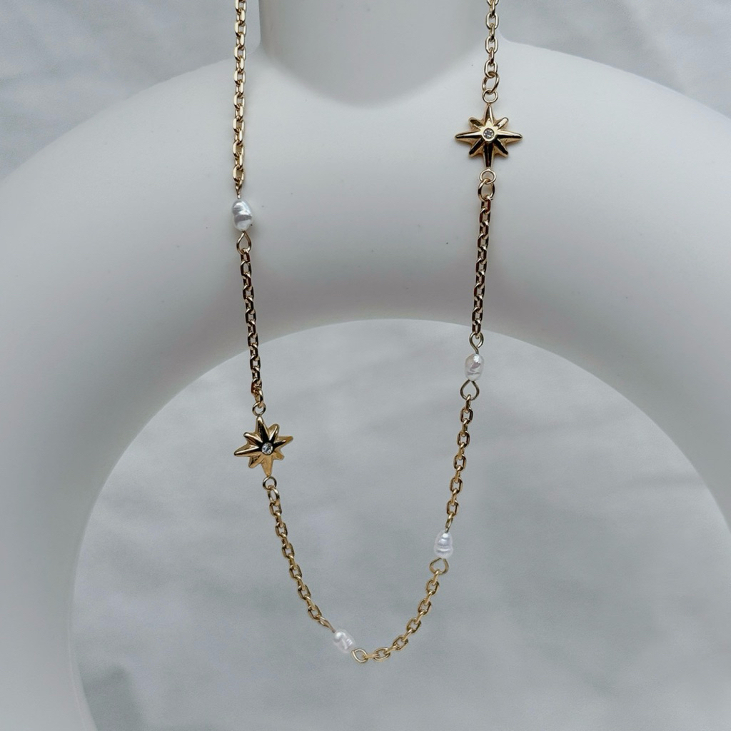 Comet pearl necklace - สร้อยคอดาวและไข่มุก