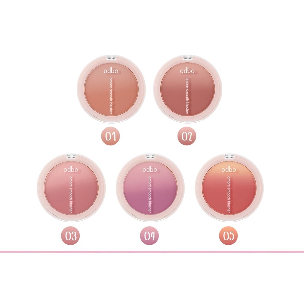 Odbo Ombre Smooth Blusher 8g โอดีบีโอ ออมเบรย์ สมูธ บลัชเชอร์ OD1307 (1 ตลับ)