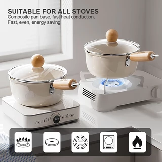 SUPVIBE หม้อซุปเซรามิค หม้อซุปเล็ก ม้อซุปมินิมอล เนกประสงค์ ทำอาหารไม่ติด ใช้ได้กับเตาทุกประเภท