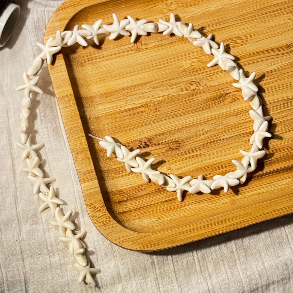 จี้ปลาดาว จี้ทะเล ปลาดาว ลูกปัดปลาดาว ขายเป็นเส้น 30-40 ชิ้นdiy