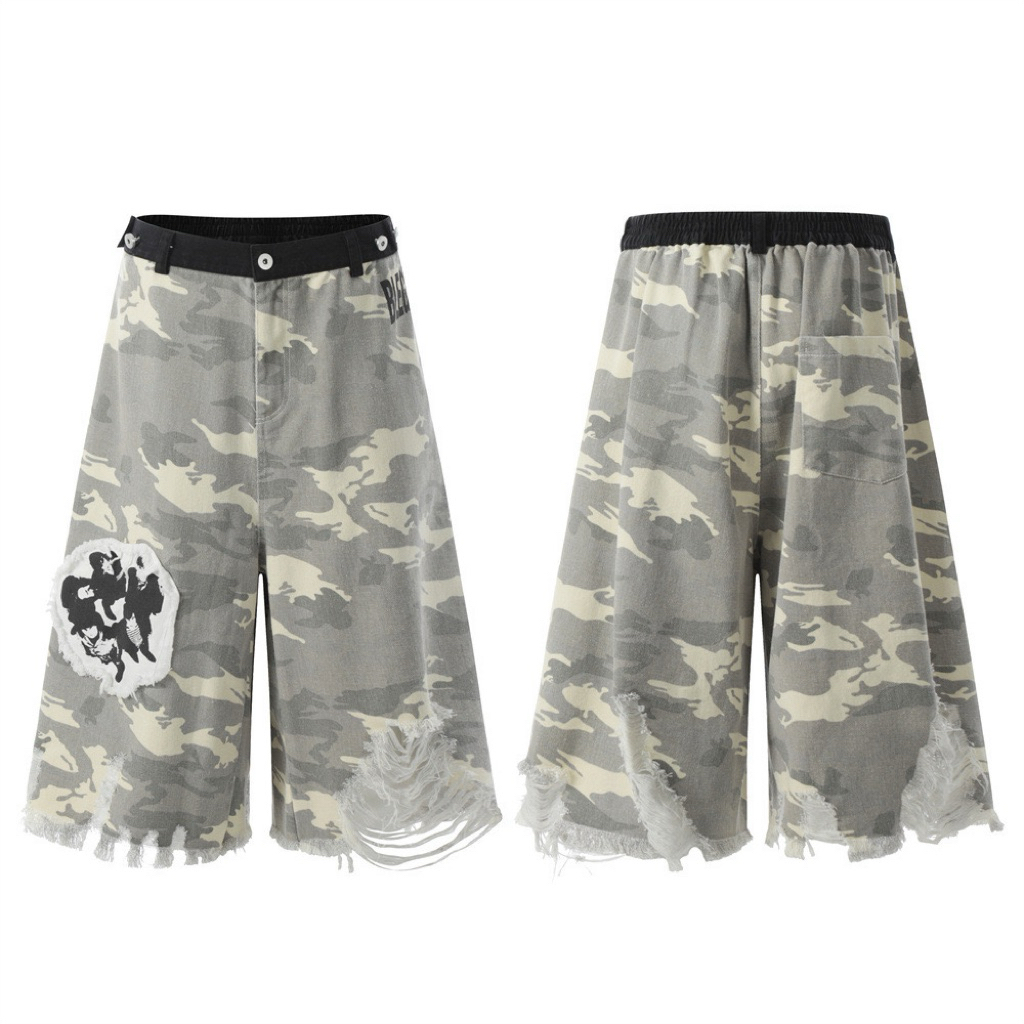 [ส่งด่วน📦] Somethingstreet : Big camo jorts กางเกงทหาร ขาสั้น
