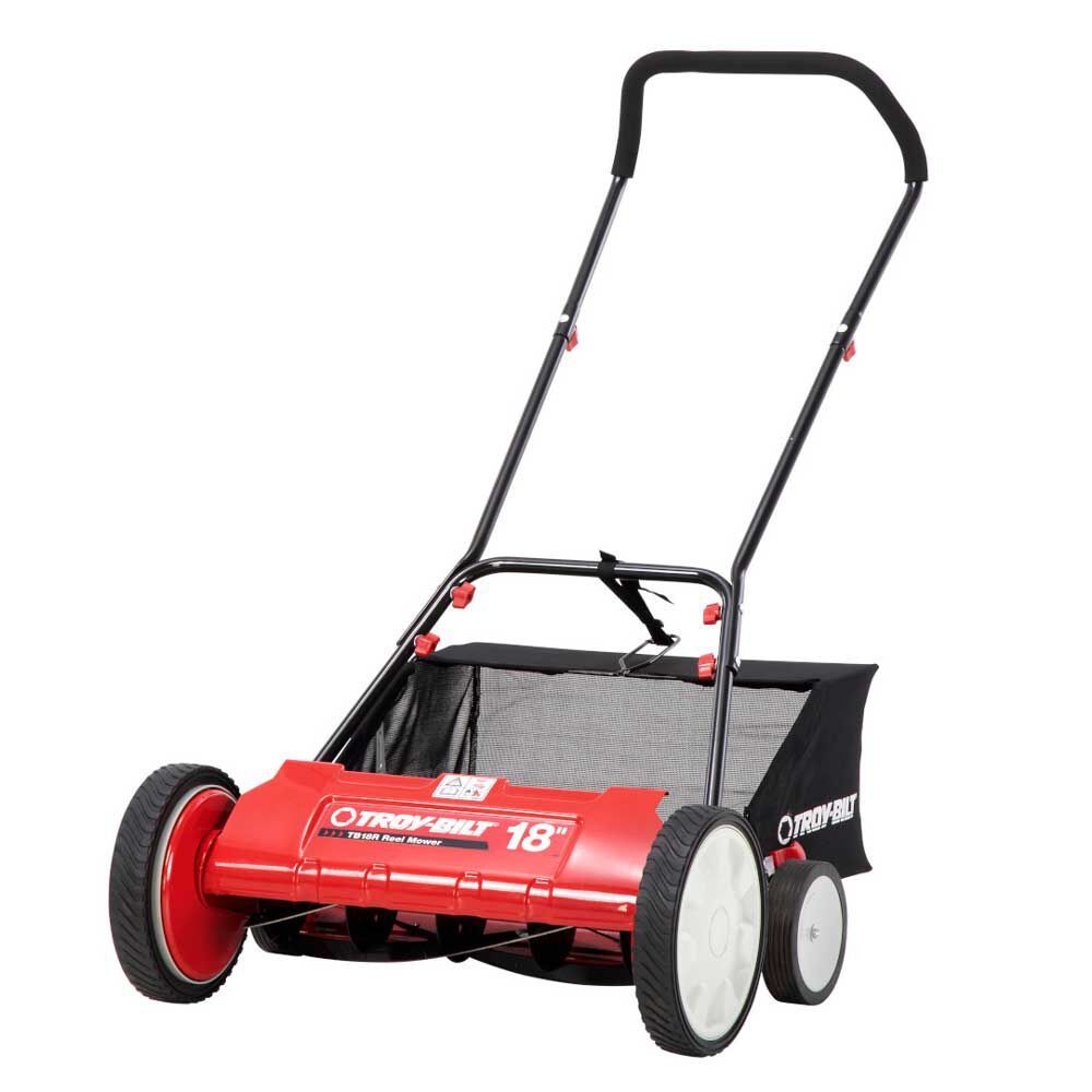 TROY-BILT รถตัดหญ้าแบบเข็น รุ่น TB18R ใบตัด18นิ้ว ปรับระดับได้ 9 ระดับ ระบบการตัด Manual พร้อมถุงเก็บหญ้า ใช้งานง่าย