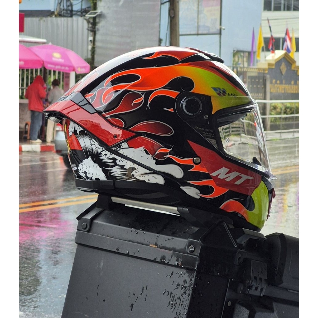 MT THUNDER 4 SV หมวกกันน็อคลายนักแข่ง ไฟลุก🔥