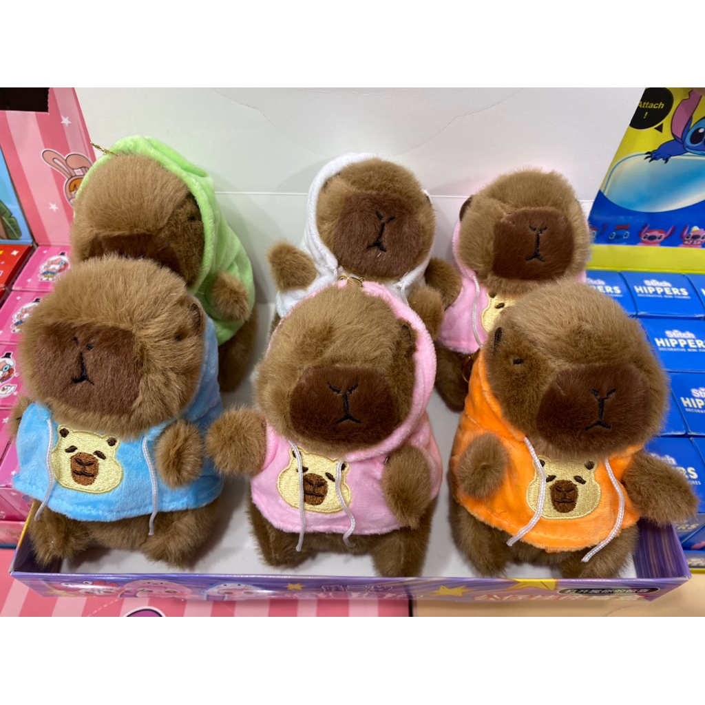 Capybaraพร้อมส่งจากไทยค่ะพวงกุญแจของเล่นตุ๊กตาคาปิบาร่า ห้อยใส่กระเป๋าทุกแบบตามที่ชอบนะคะ