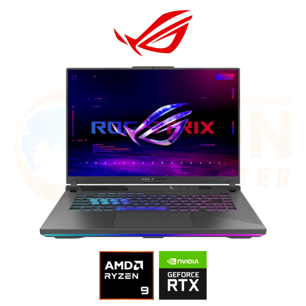 ASUS ROG STRIX G16 G614PR-RV003W NOTEBOOK (โน๊ตบุ๊ค) AMD RYZEN 9 8940HX / RTX 5070 TI / 32GB / 1TB /