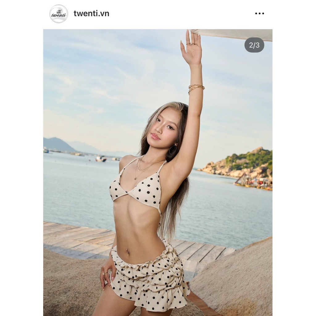 ชุดเซ็ตลายจุดแบรนด์twenti.vnเวียดนาม