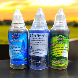 ชุดเลี้ยง รีเซ็ทน้ำ 3 ขวด อาหารนกพิราบ ไก่ (รีบูส รีคอม วิตา…