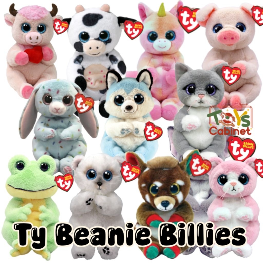 ● ใหม่ ป้ายห้อย ● ตุ๊กตาทีวาย ตาโตรุ่นใหม่ Ty Beanie Billies และ Ty Beanie Boos ขนาด 15 Cm. ลิขสิทธิ์อเมริกา