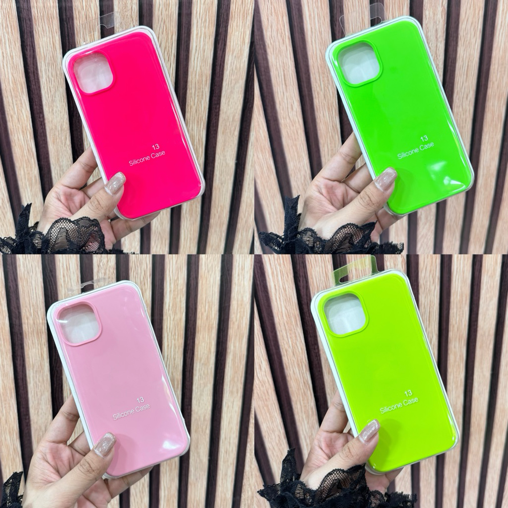 เคสสีพื้นสีมาใหม่ กำมะหยี่โลโก้ เคสเนื้อซิลิโคน สำหรับรุ่นไอโฟน13 IP14 IP15 IP11PRO IP11 XS XR XSMAX IP12promax ครบรุ่น