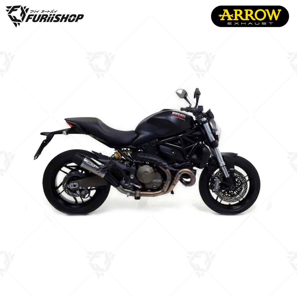 ท่อสูตร/ท่อแต่ง/ท่อไอเสีย Arrow Slip on Titanium Jet Race : for Ducati Monster 821 14-17 / 18-19