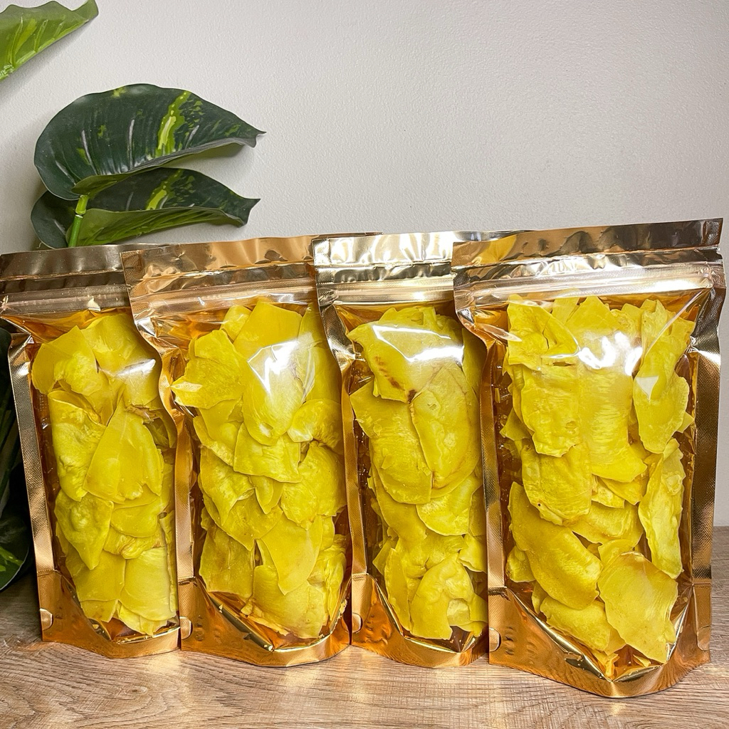 ( ซื้อ 100 แถม 100  )💛 ทุเรียนทอดเกรด A  ขนาด 100 กรัม แถม 100 กรัม ส่งฟรี💯✔️