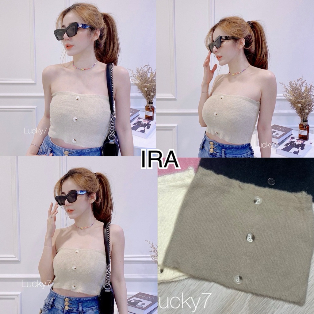 BY IRA เกาะอกงานขนเฟอร์ฟรุ่งฟรุ้งสวยมากกกก ทรงมินิมอลเนื้อผ้านุ่มนิ่มมม