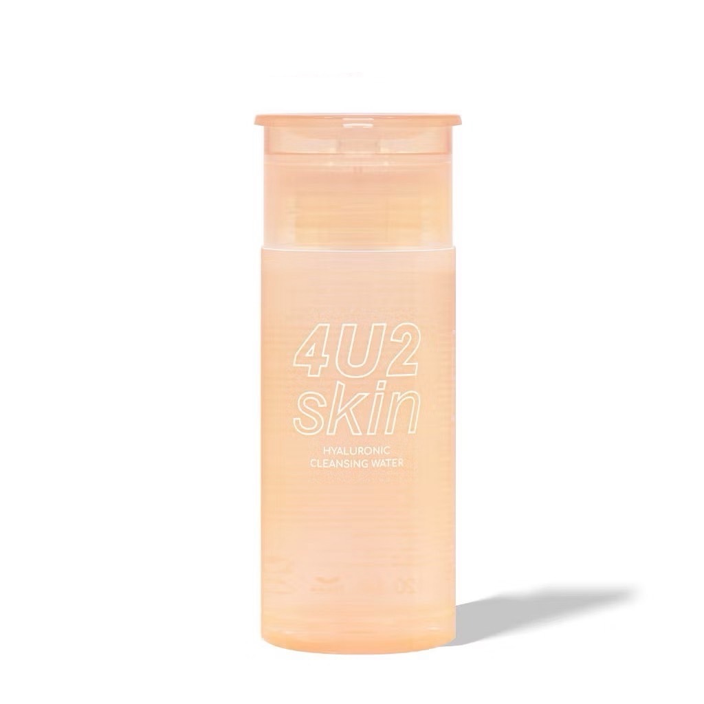 4U2 Skin Hyaluronic Cleansing Water 120ml คลีนซิ่งสูตรน้ำ ทำความสะอาดเครื่องสำอางและสิ่งสกปรกบนใบหน้าได้อย่างหมดจด.