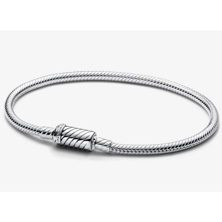 💖 Pandora Moments Sliding Magnetic Clasp Snake Chain Bracelet  ✨ ของแท้จากช้อป Pandora Thailand | รุ