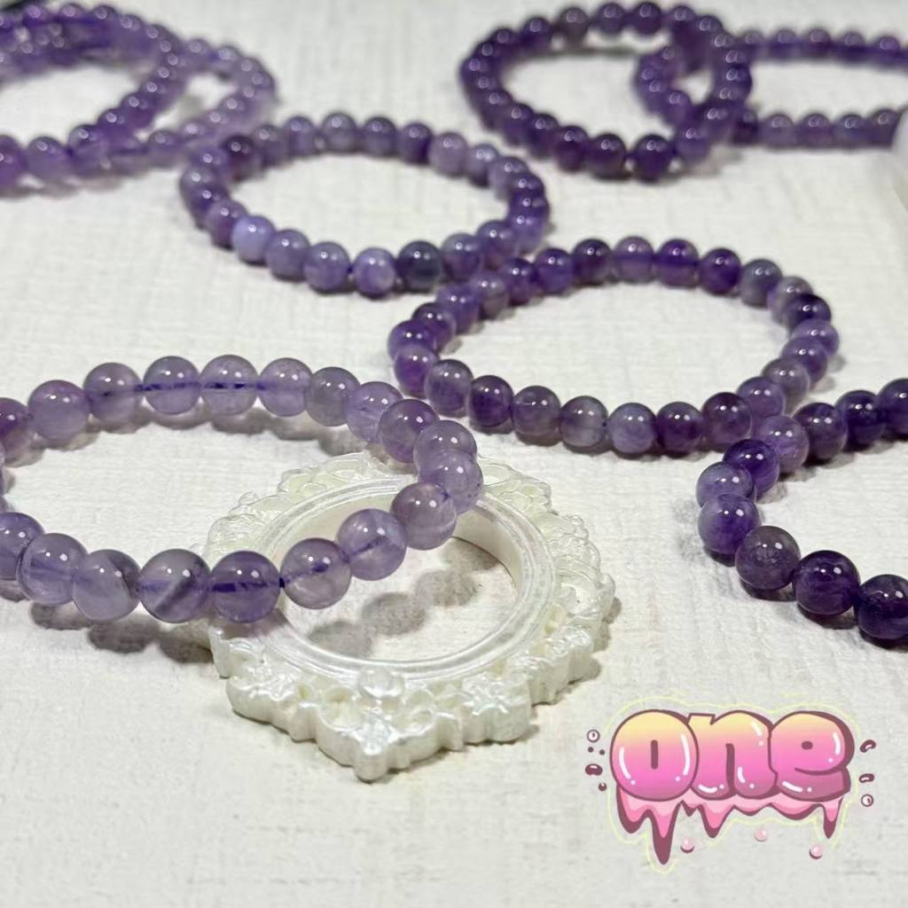 อเมทิส Amethyst อเมทิสต์ หินอเมทิสต์ สร้อยข้อมืออเมทิสต์  หินอเมทิสต์ หินแท้ 100% หายาก ธรรมชาติ
