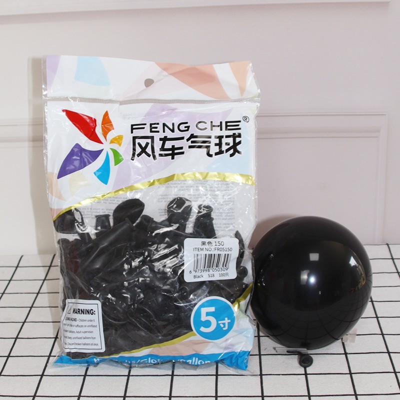 ลูกโป่งสีดำ สีดำ Black balloon ขนาด 5นิ้ว 12นิ้ว 18นิ้ว 24นิ้ว