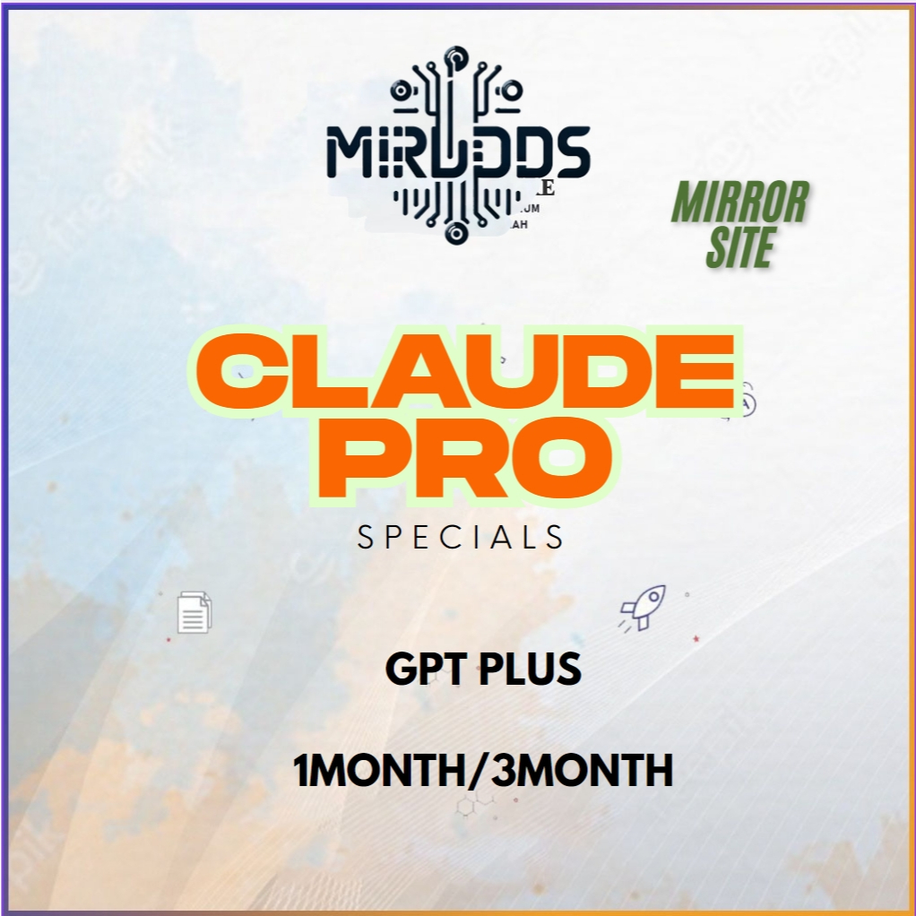 [MIRBUDS-AI]claude4 pro account claude4 opus/sonnet SOLO account 1/3/6months third party website