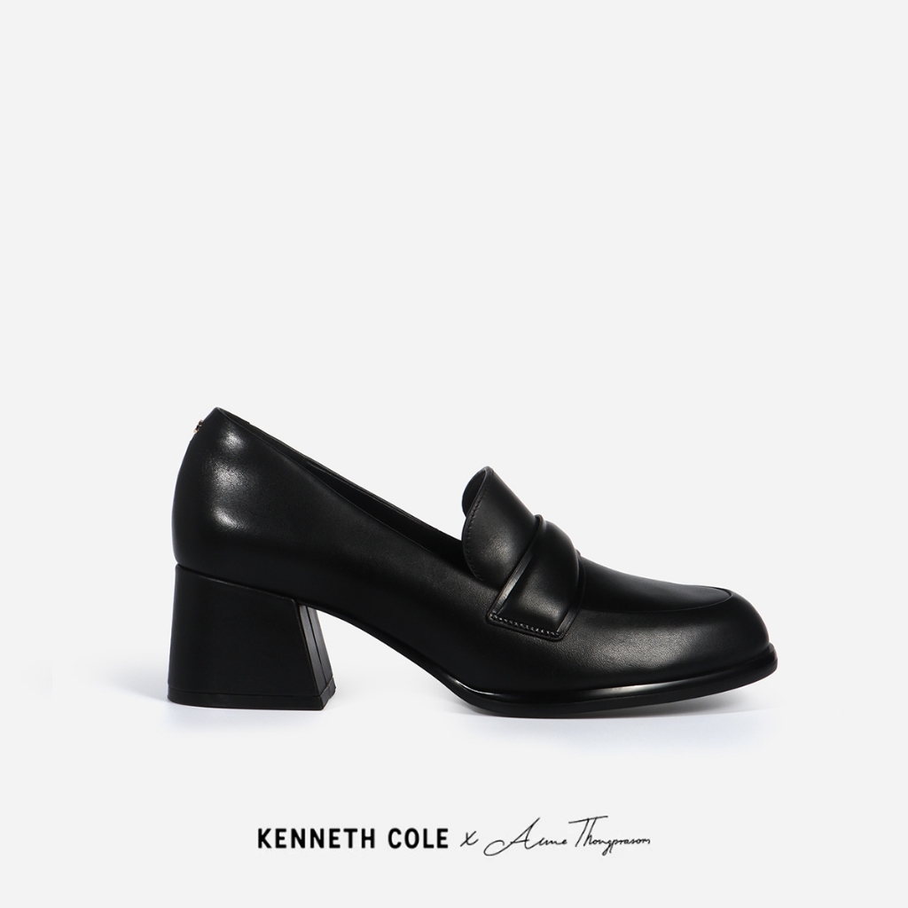 KENNETH COLE x ANNE THONGPRASOM รองเท้าส้นสูงผู้หญิงรุ่น ALINA LOAFER Jet Black สีดำ ( HEL - KF45208LE-001 )