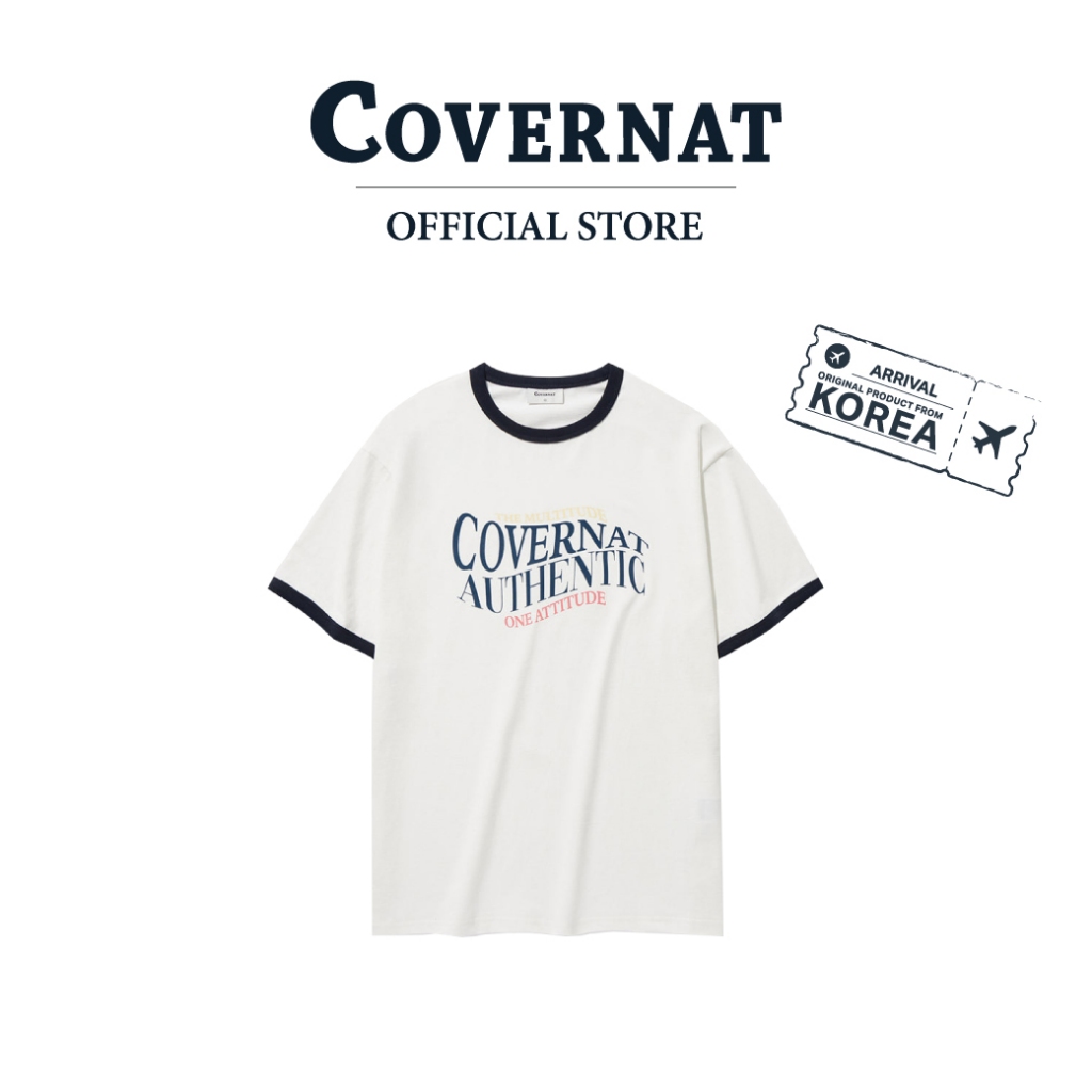 COVERNAT เสื้อยืด รุ่น Cursive Ringer T-Shirt White (70082SCSSSU_U5WTXX)