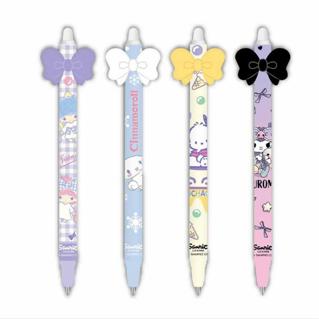 CODE:D ปากกาเจลลบได้ รูปโบว์ คละลาย (แพ็ก 4 ด้าม)