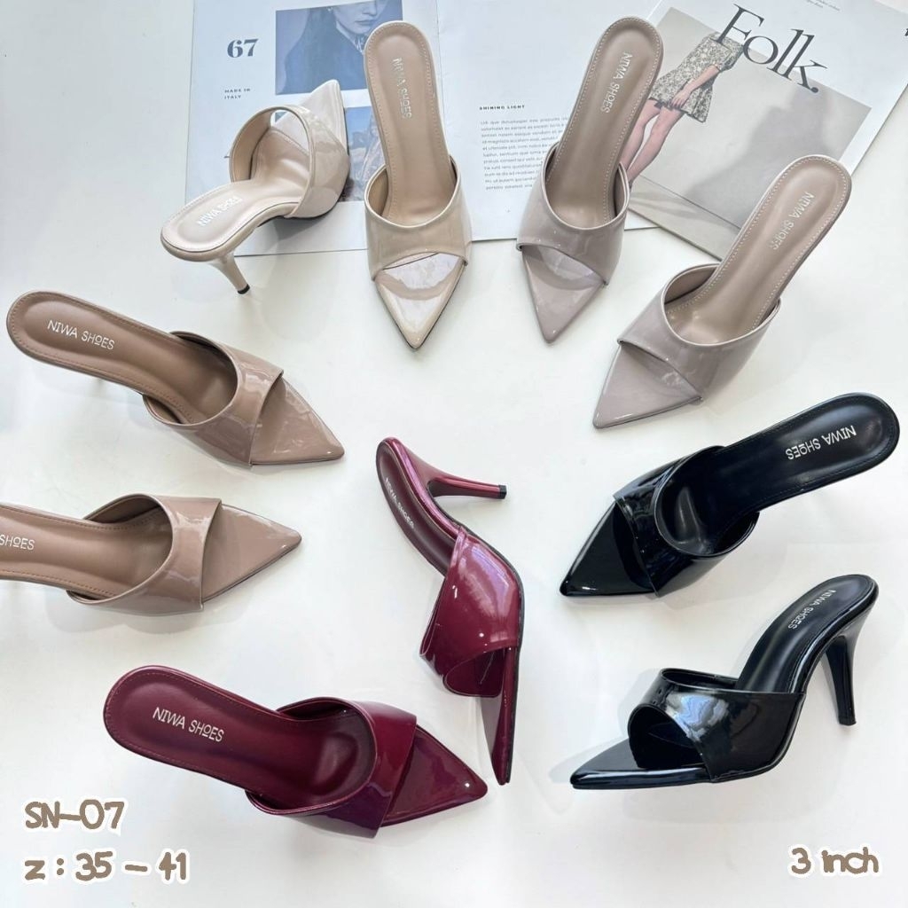 niwa shoes รองเท้าแฟชั่น รองเท้าส้นสูง รุ่น sn 07