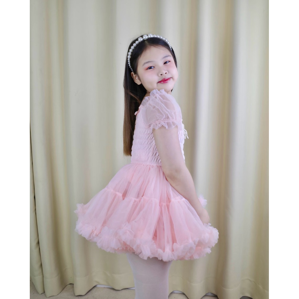 ชุดเดรสเจ้าหญิง กระโปรงฟู เด็กผู้หญิง สุดน่ารัก มี 4 สี - รูปที่ 6