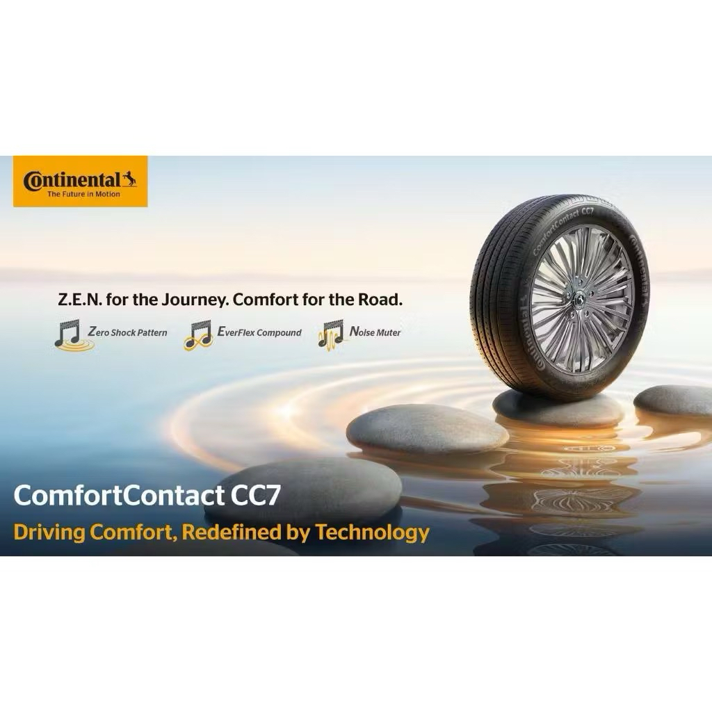 ยางรถยนต์ CONTINENTAL 195/60 R16 รุ่น COMFORT CONTACT7 CC7 89H (จัดส่งฟรี!!! ทั่วประเทศ)