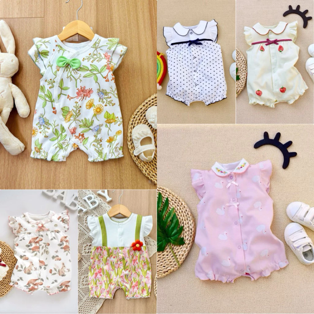 🔥พร้อมส่ง🔥รอมเปอร์เด็กหญิง บอดี้สูทเด็กผู้หญิง เนื้อผ้าดี นุ่มใส่สบาย