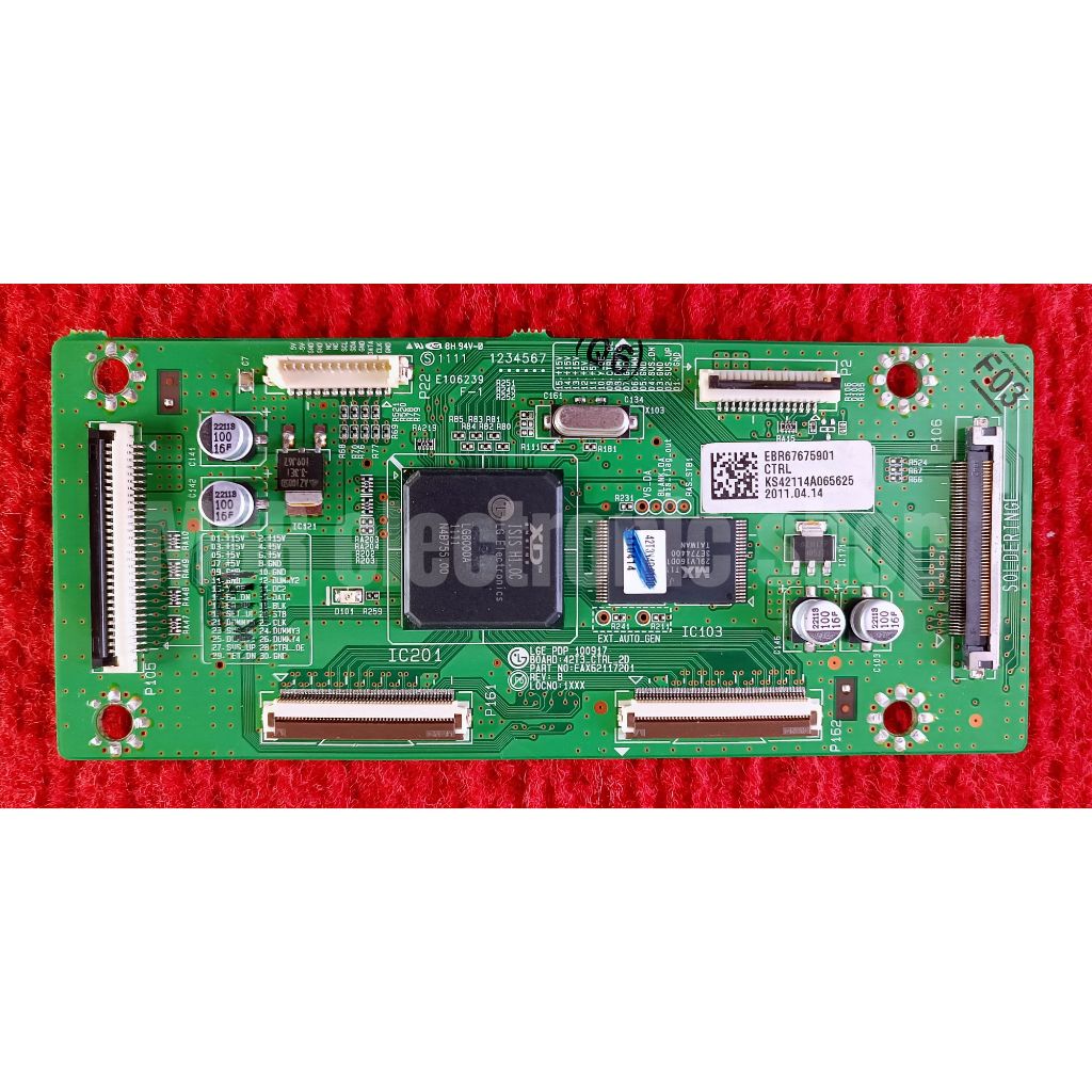 บอร์ดโลจิก LOGIC พสาสม่าทีวี LG สำหรับรุ่น 42PT250R , 42PT350R พาสบอร์ด EBR67675901