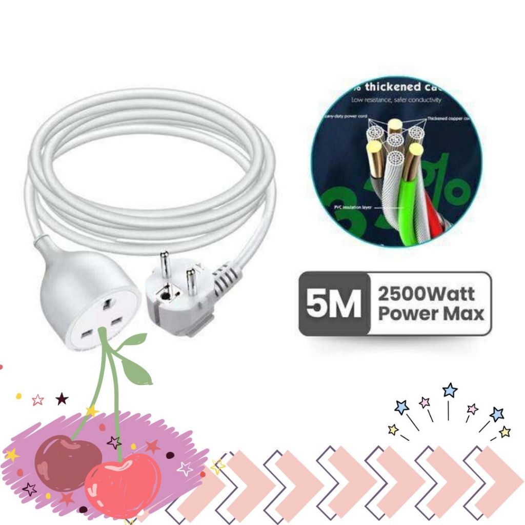 พร้อมส่งจากไทย LDNIO SC1017 ปลั๊กต่อขยาย Socket Power Strip 2500W สายไฟพ่วงอเนกประสงค์ยาว 5 เมตร