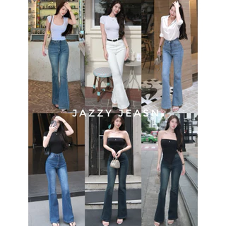 Jazzy jeans 990.- กางเกงขาม้าเอวสูง เก็บทรงสวยผ้ายีนส์ยืดหนานุ่ม ใส่สบาย