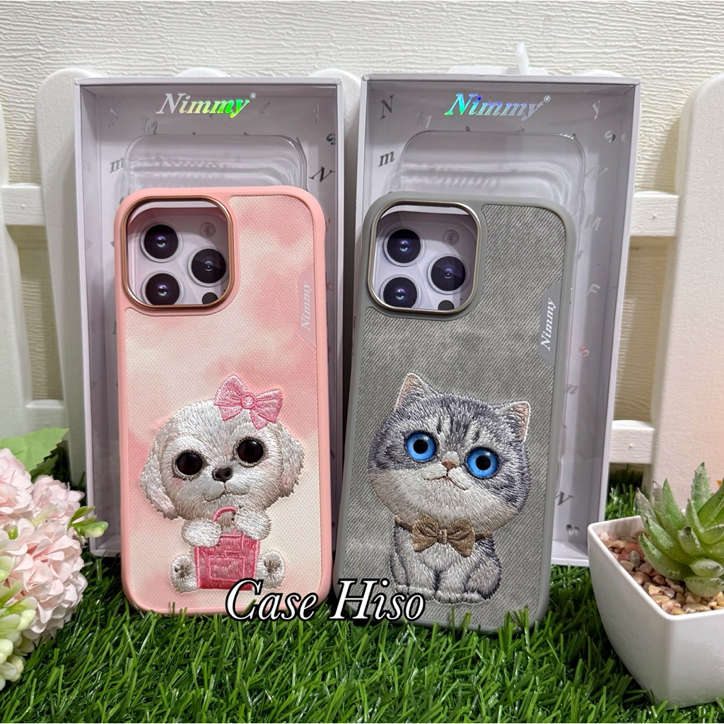 Nimmy case งานปัก ตาลูกแก้ว แท้ สำหรับ 16/16pro/16 pro max