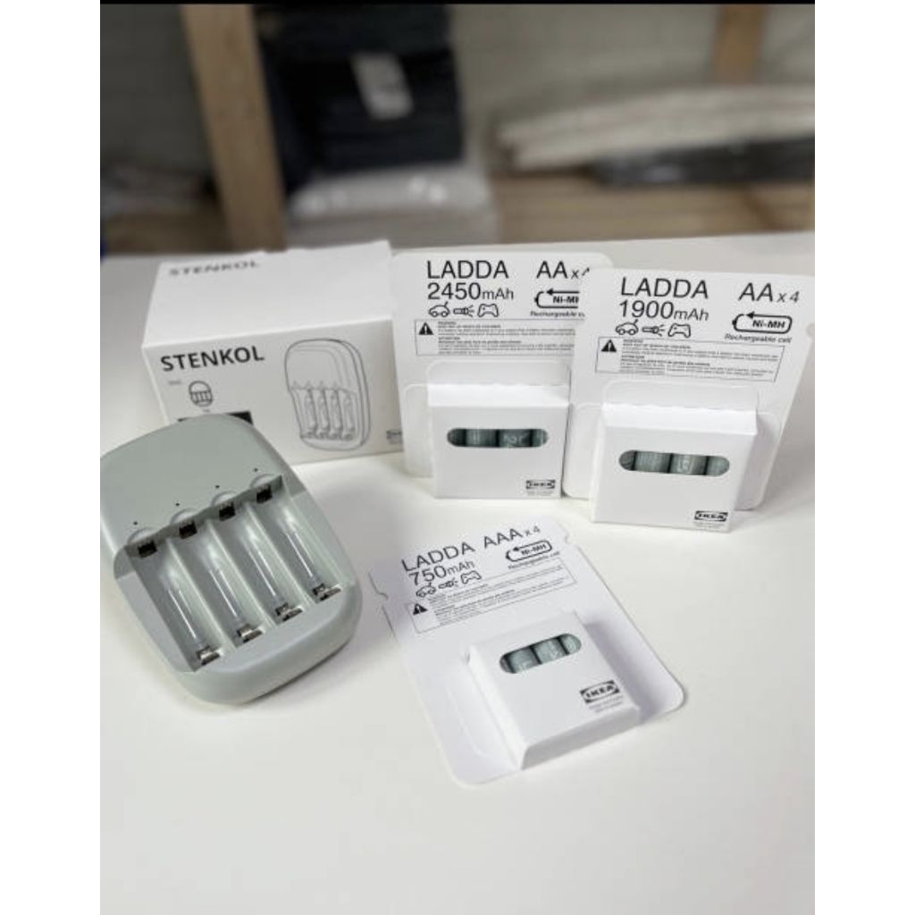 IKEA ถ่านชาร์จ ถ่านไฟฉาย อิเกีย LADDA ลัดด้า แบตเตอรีชาร์จไฟได้
