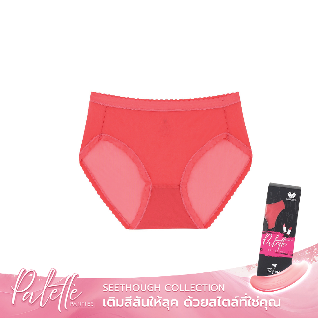 Wacoal Palette Panties กางเกงใน See-Through รุ่น MUMP01 สีชมพูอมแดง (RP) ราคา ถูกที่สุด ดีลบีเคเค