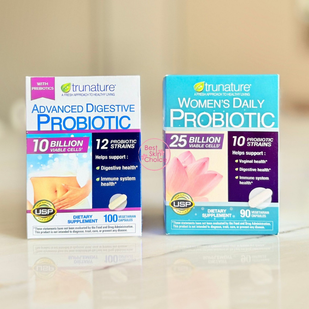 TRUNATURE WOMEN DAILY PROBIOTIC 90 Capsules/ Advanced Digestive Probiotic 100 Capsules